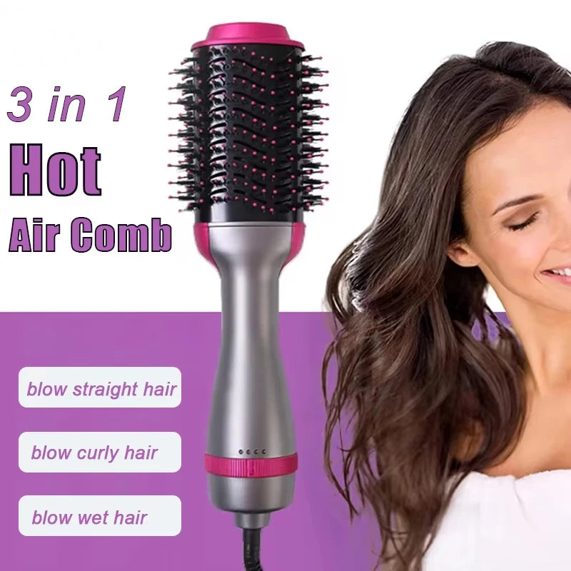 3-in-1 Hot Air Spin Brush - Hair Dryer, Volumizer & Curling Styler