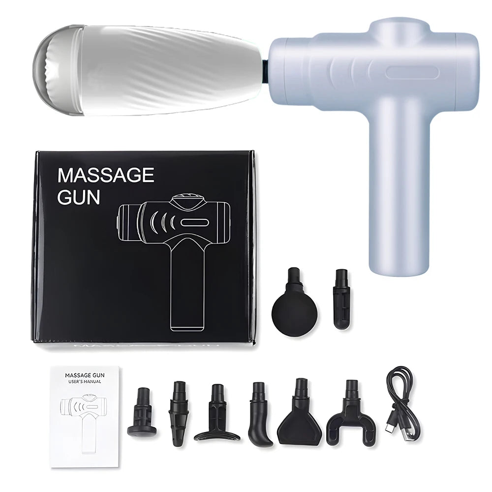 Deep Tissue Massage Gun with Variable Speed & 9 Heads for Muscle Recovery and Pain Relief
