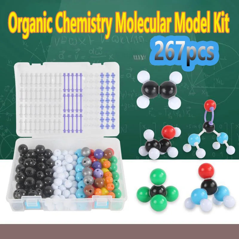 267-Piece Molecular Model Kit for Organic & Inorganic Chemistry Learning