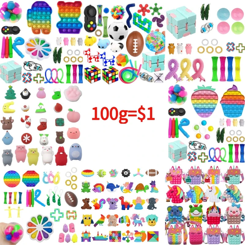 Kawaii Pop Fidget Squeeze Toy – Soft Push Bubble Sensory Toy for Stress Relief