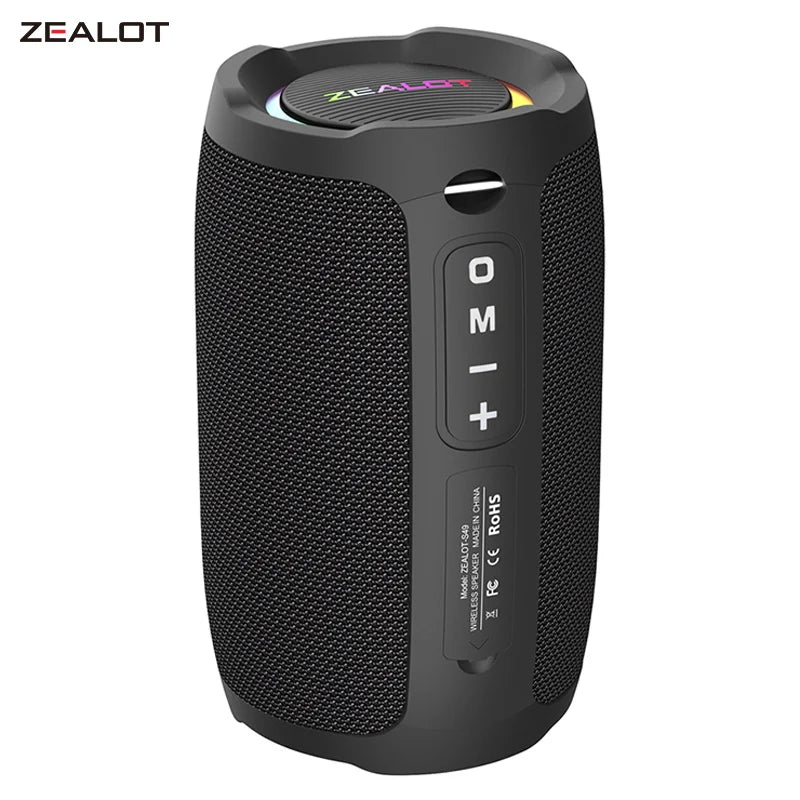 ZEALOT S49 Bluetooth Speaker - 20W IPX7 Waterproof Portable Speaker with Bass Boost & Dual Pairing