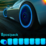 Glow-in-the-Dark Tire Valve Caps – Fluorescent Wheel Accessories for Cars, Bikes & Motorcycles