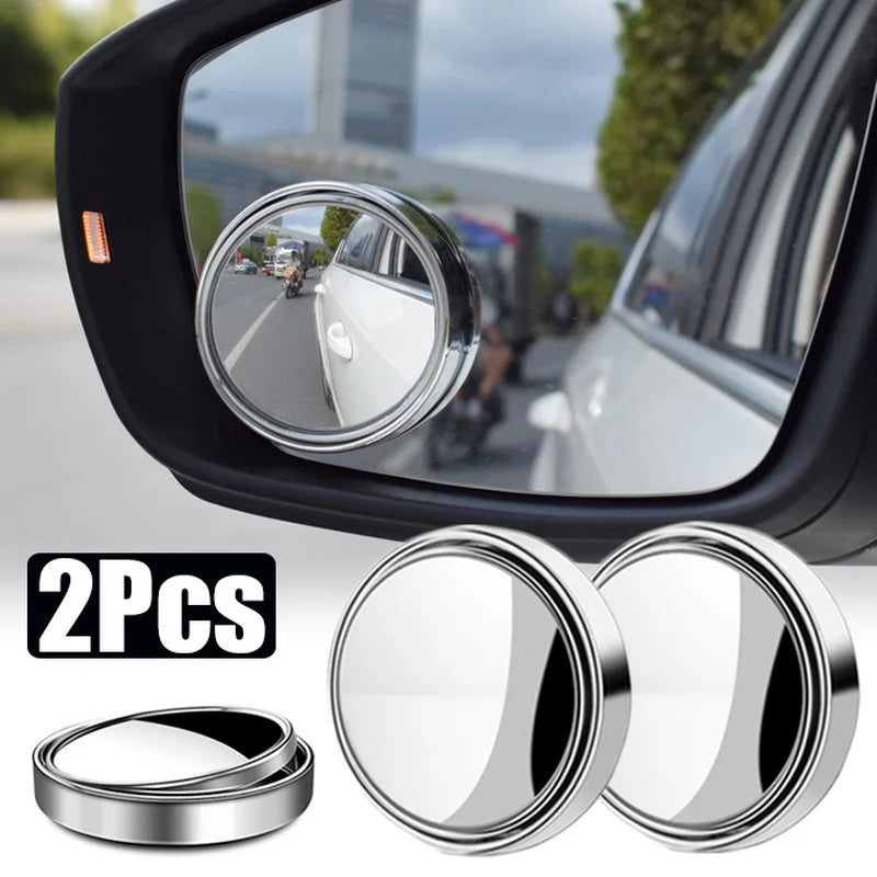 2PCS 360° Adjustable Blind Spot Mirrors – Universal Fit for Cars, Trucks & Motorcycles