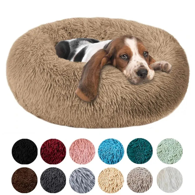 Soft Plush Round Cat Bed – Cozy Pet Cushion for Cats & Small Dogs