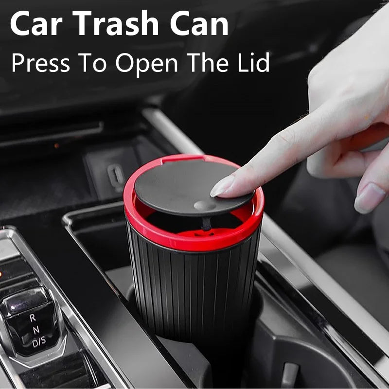 Universal Mini Car Trash Bin – Compact & Leakproof Auto Garbage Can