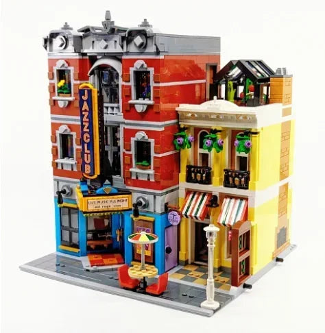 Jazz Club & Pizzeria Modular Building Set - 2899-Piece Street View Model Kit