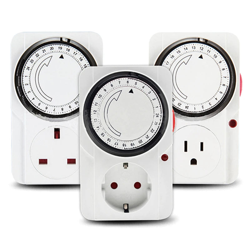 24-Hour Programmable Timer Switch - Smart Outlet for Energy Saving & Automation