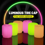 Glow-in-the-Dark Tire Valve Caps – Fluorescent Wheel Accessories for Cars, Bikes & Motorcycles
