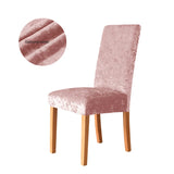 1 funda de tela brillante de terciopelo para silla: funda elegante y elástica para cualquier ocasión