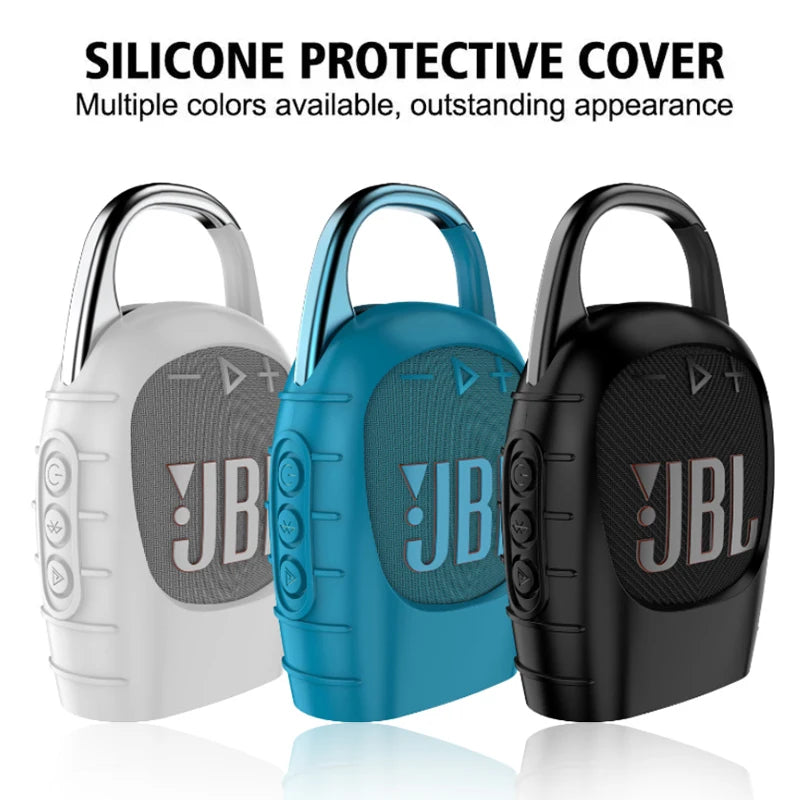 Waterproof Silicone Case for JBL Clip 5 – Shockproof Portable Speaker Cover with Strap