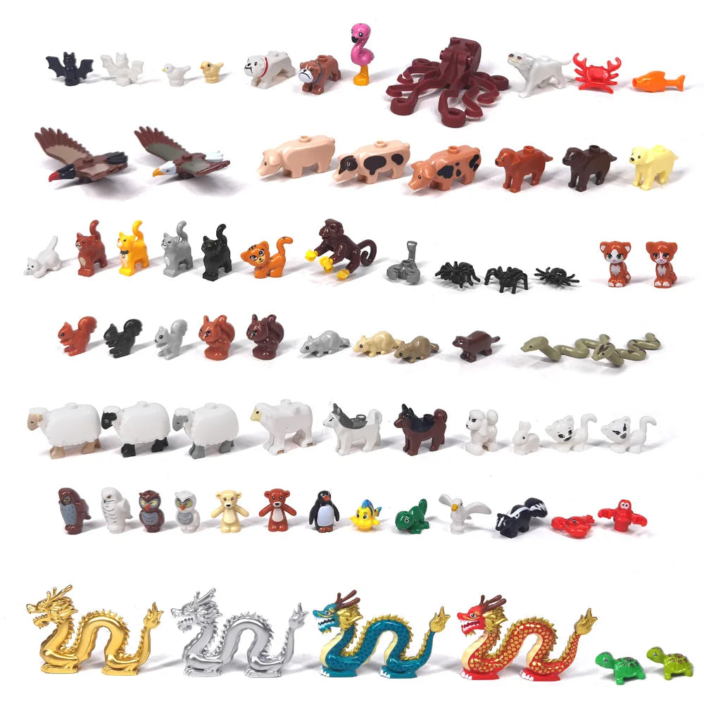 Mini Zoo Animal Building Blocks Set – Compatible with Lego Bricks for Creative Kids Play