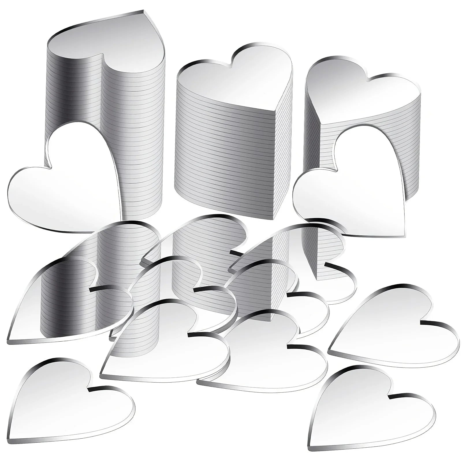 Heart-Shaped Acrylic Mirror Wall Stickers – Stylish DIY Décor for Any Space