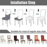 Velvet Dining Chair Covers – Stretchable Jacquard Slipcovers for Home & Events