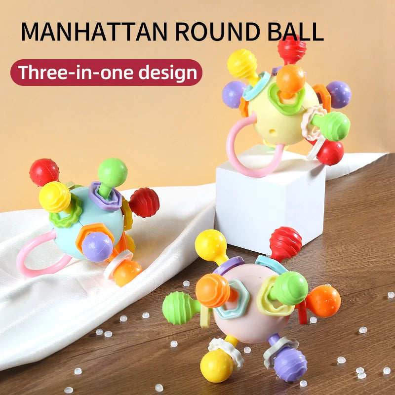 Soft Hand Grasping Ball Baby Toy – Perfect for Sensory Development