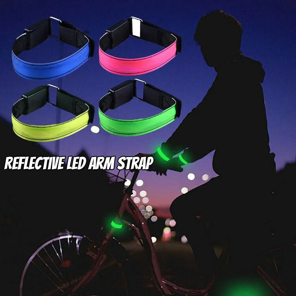 USB Rechargeable LED Running Light – High-Visibility Armband for Night Safety