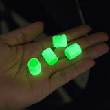 Glow-in-the-Dark Tire Valve Caps – Fluorescent Wheel Accessories for Cars, Bikes & Motorcycles