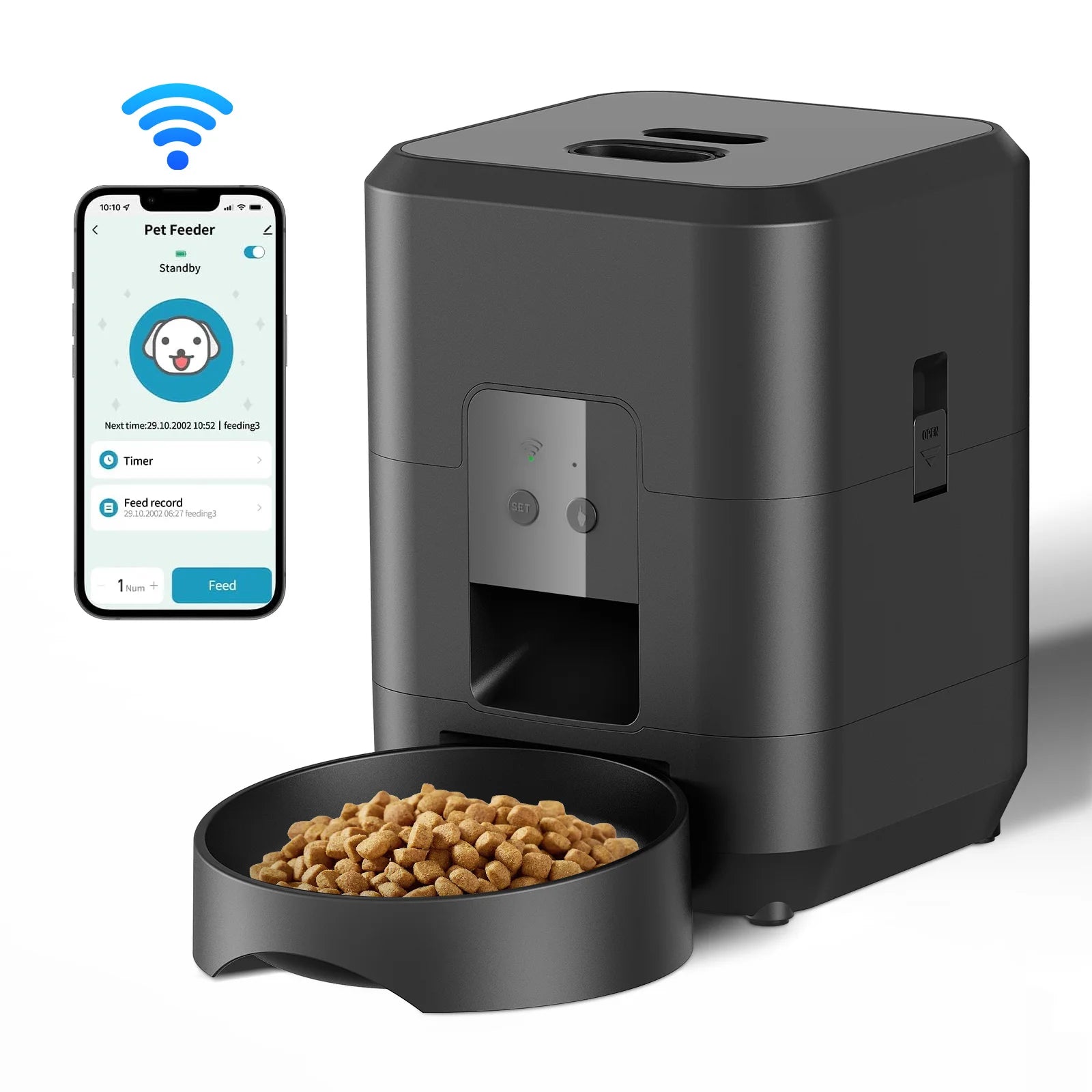 Smart Pet Feeder – Automatic Food Dispenser for Cats & Dogs with Timer & Portion Control