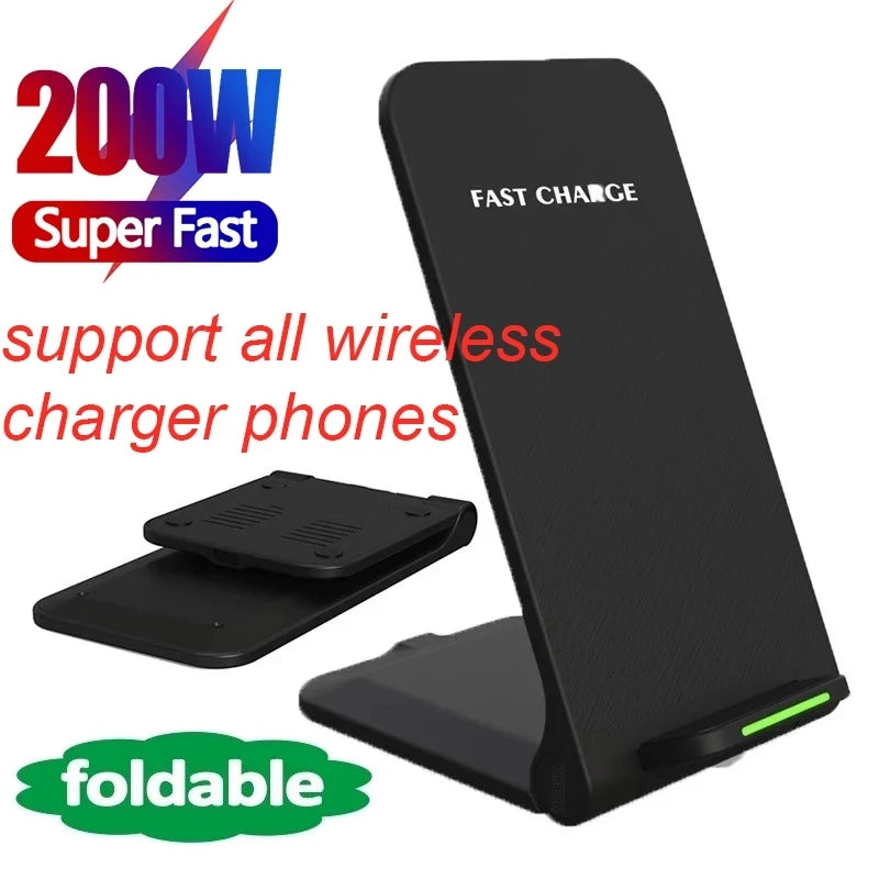 200W Fast Wireless Charging Stand – High-Power Charger for iPhone, Samsung & More