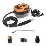 Limpiador a vapor de mano de alta presión: 2500 W de potencia, 6 configuraciones de velocidad y tanque de agua grande