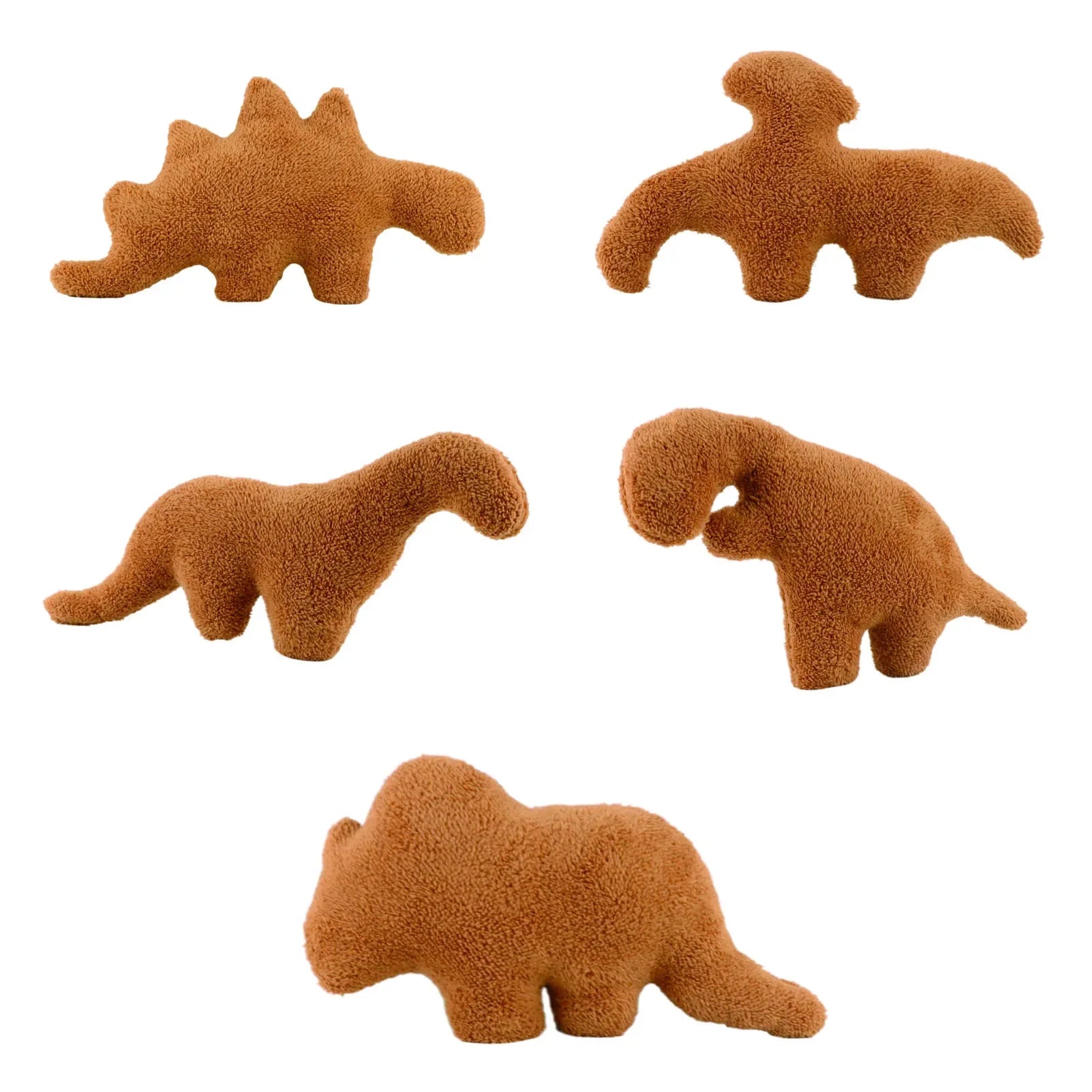 47cm Dino Nugget Plush Pillow - Soft Stuffed Dinosaur Sensory Toy for Kids