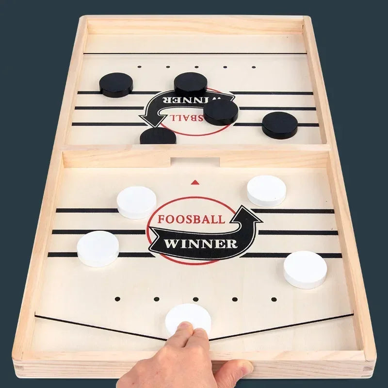 Portable Wooden Finger Flick Board Game