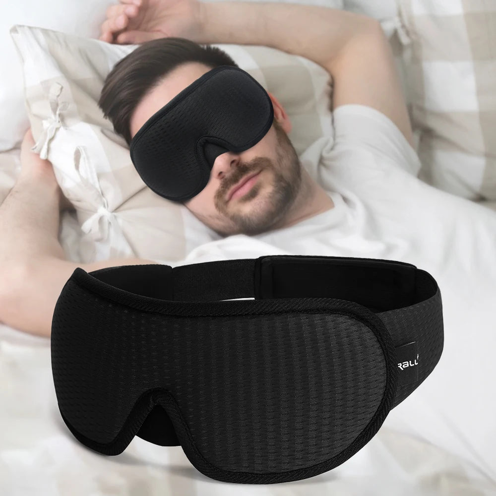 3D Contoured Sleep Mask – Light Blocking Eye Mask for Deep, Restful Sleep