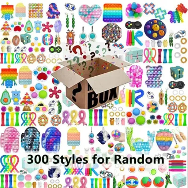 100-Piece Fidget Toy Mystery Box – Stress Relief Toys for Kids & Adults