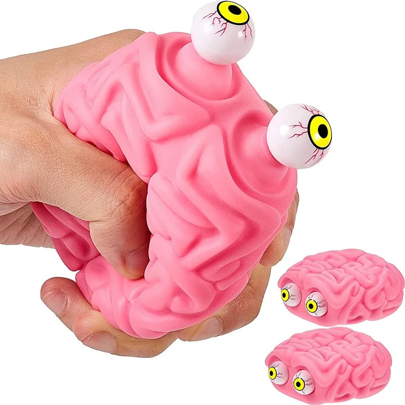 Squishy Eye-Popping Brain Fidget Toy for Stress Relief