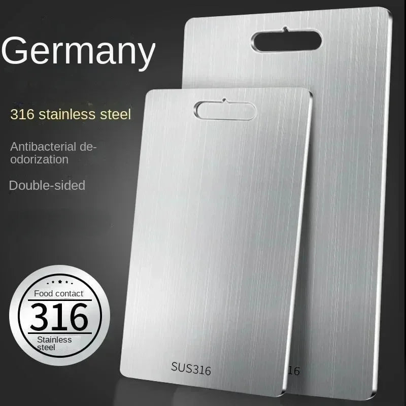 Professional Stainless Steel Cutting Board – Double-Sided Chopping & Kneading Board