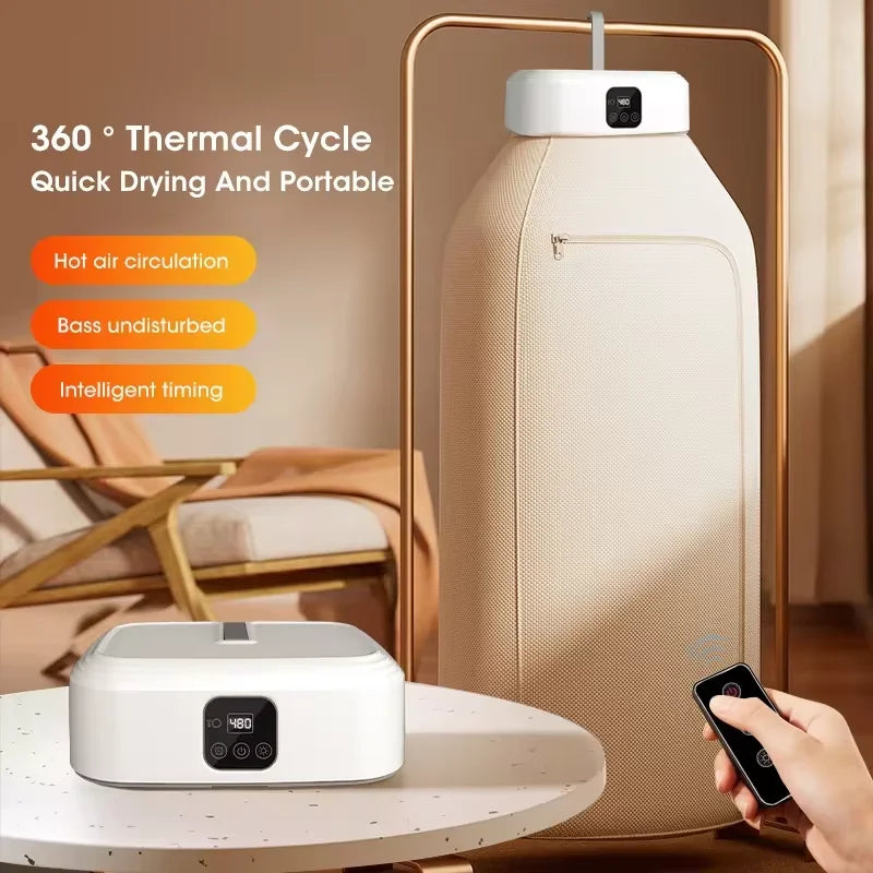 Portable Clothes Dryer with Fast Drying, UV Purification, and Digital Timer