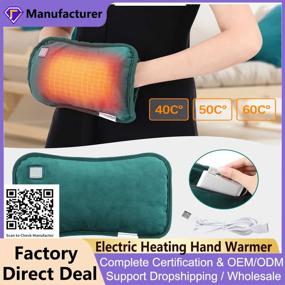 USB Graphene Heated Hand Warmer Pillow for Winter