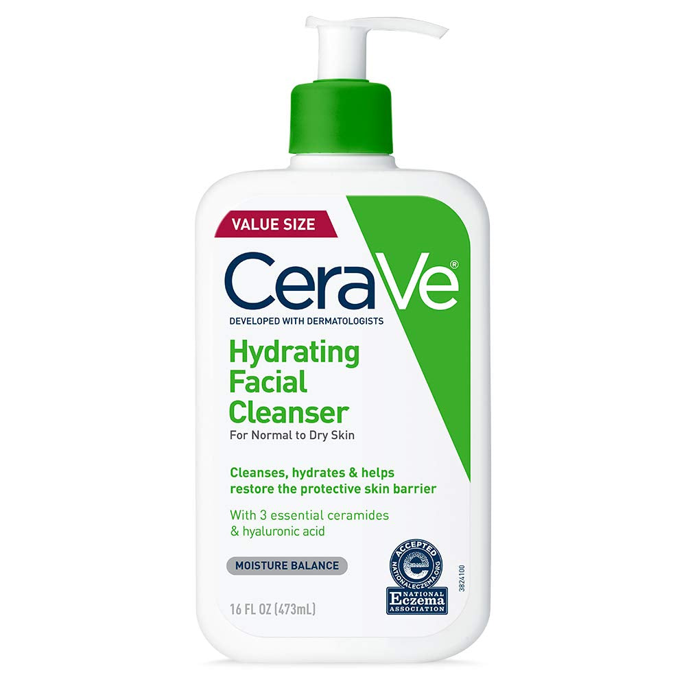 Hydrating Facial Cleanser – Moisturizing Face Wash with Hyaluronic Acid & Ceramides for Dry Skin