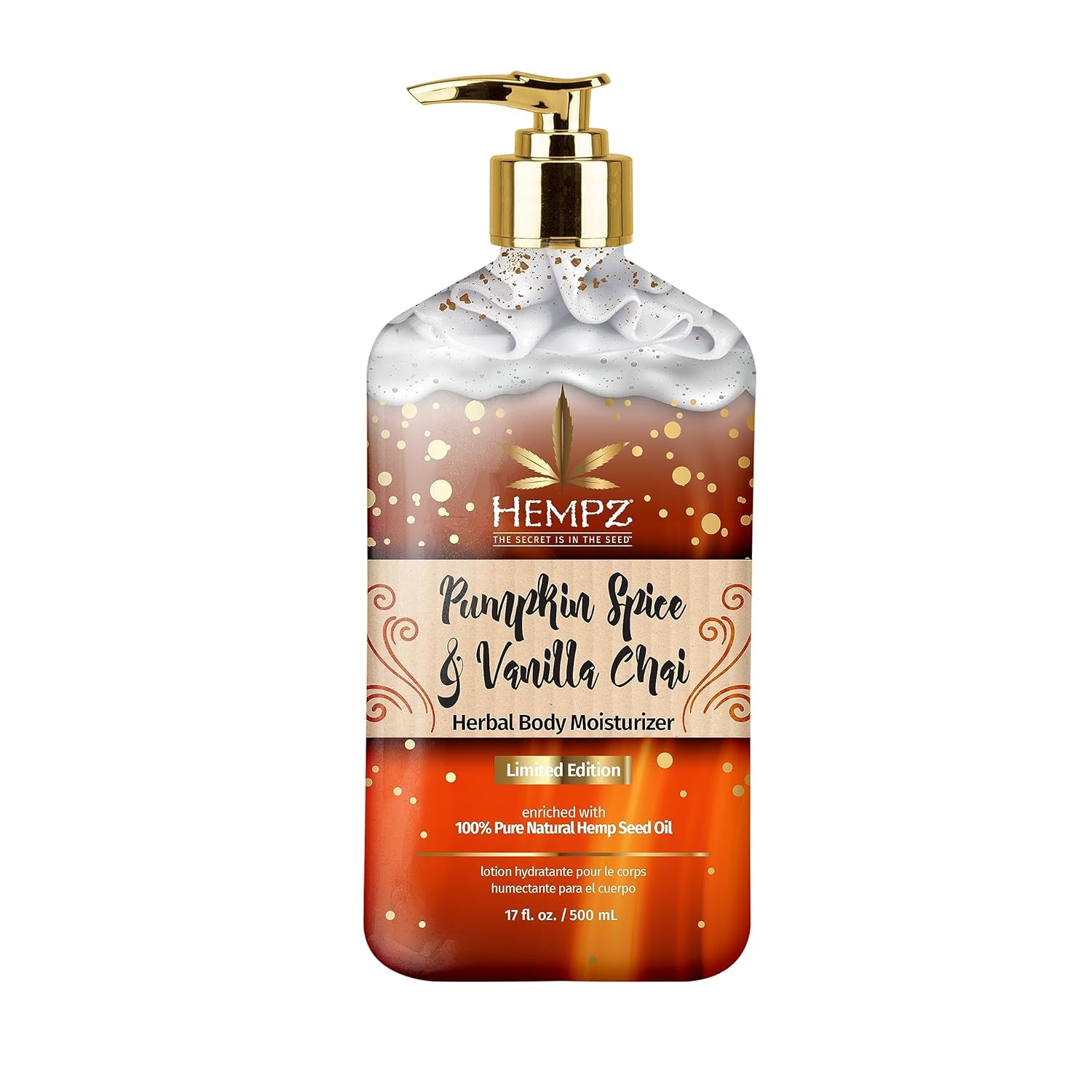 Limited Edition Pumpkin Spice & Vanilla Chai Herbal Body Lotion – Hydrating Moisturizer for Dry, Sensitive Skin