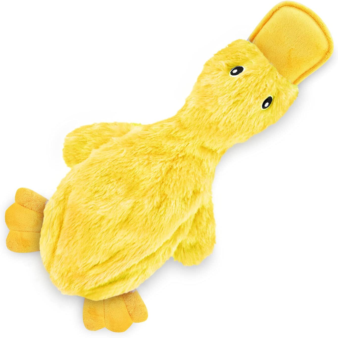 Stuffing-Free Plush Crinkle Dog Toy – Squeaky Duck for Interactive Play