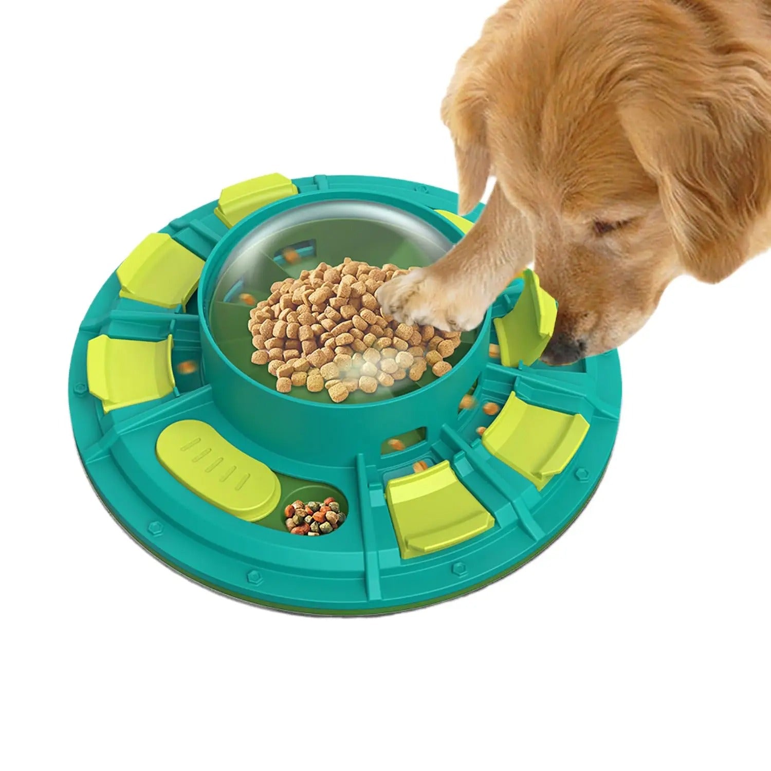 Interactive Dog Puzzle Toy & Slow Feeder with Nail Scratch Board