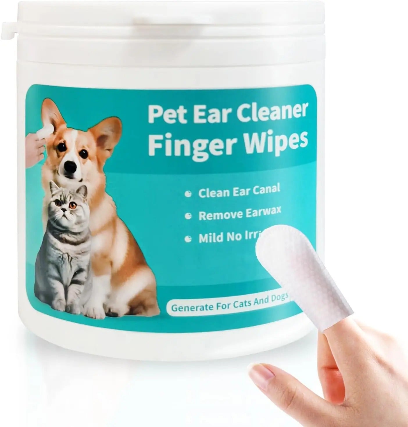 Pet Ear Wipes – Soft Finger Pads for Dog & Cat Ear Hygiene and Otic Care