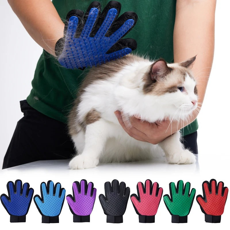 Pet Grooming Glove – Deshedding & Bathing Massage Brush for Cats & Dogs