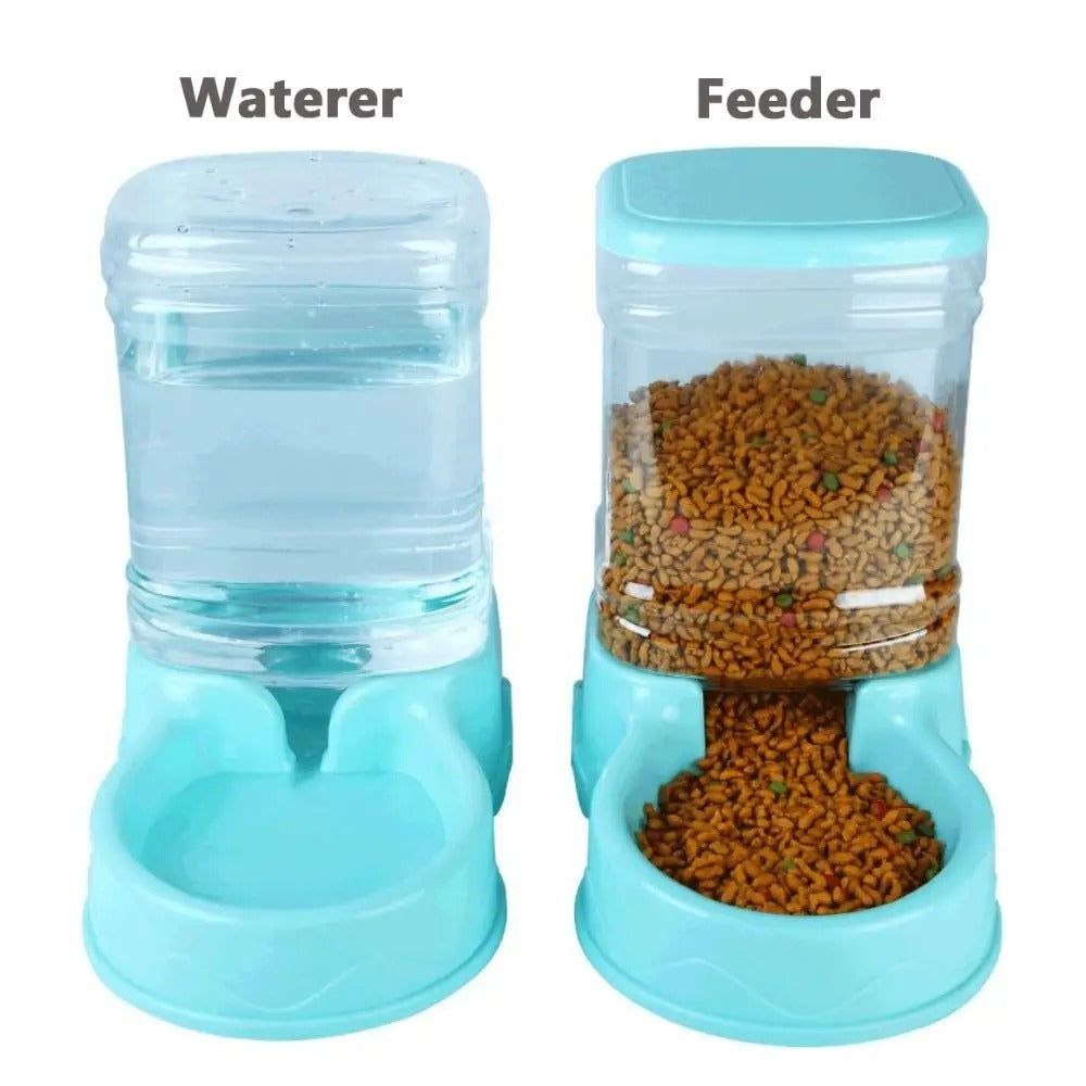 Automatic Pet Feeder & Water Dispenser – 3.8L Gravity-Fed System