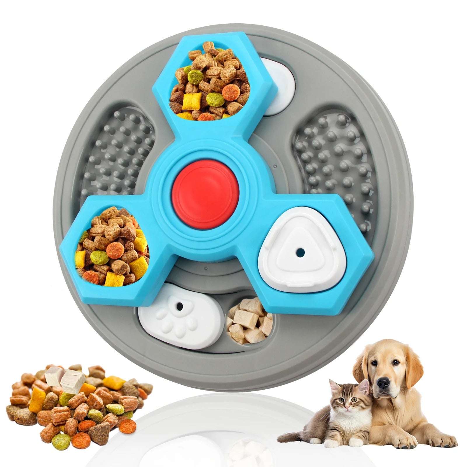2-Layer Interactive Dog Puzzle – Slow Feeder & IQ Boosting Food Dispenser