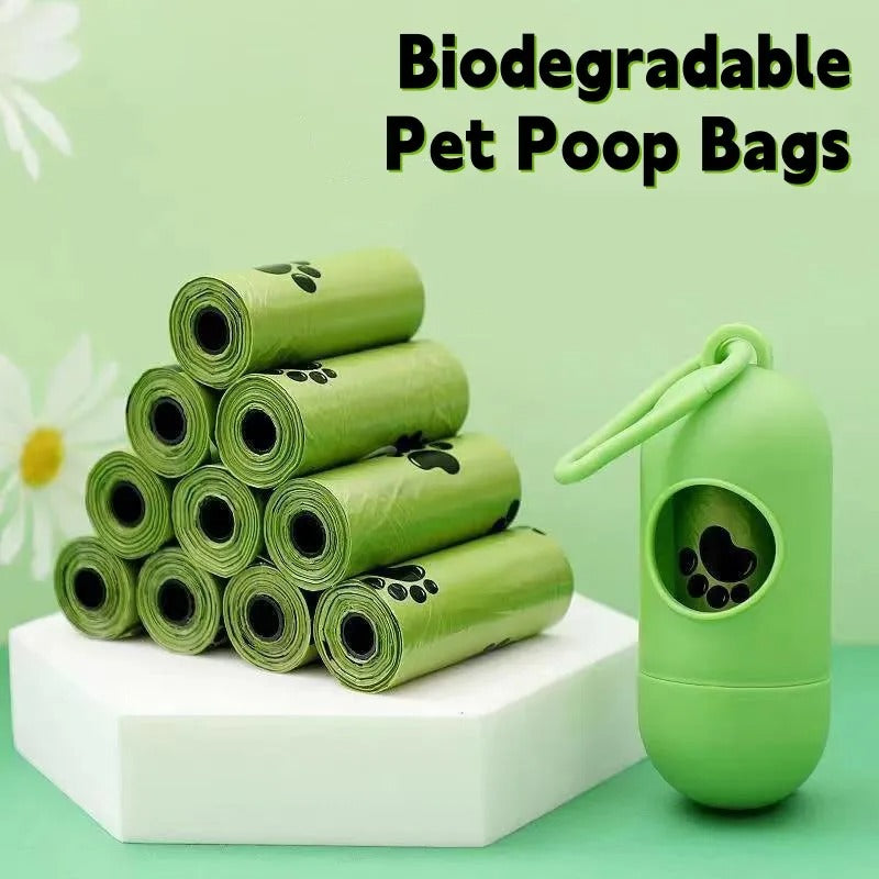 Biodegradable Dog Poop Bags – Scented Eco-Friendly Waste Bags with Dispenser