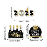 2025 Happy New Year Wall Sign — Gold & Black Year of the Snake Party Decoration