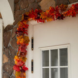 6PCS Fall Maple Leaves Garland, Party Joy 5.6Ft Artificial Maple Leaf Autumn Garland Hanging Fall Vines Table Decorations Front Door Fall Decor Thanksgiving Decorations Decor outside Indoor Decor