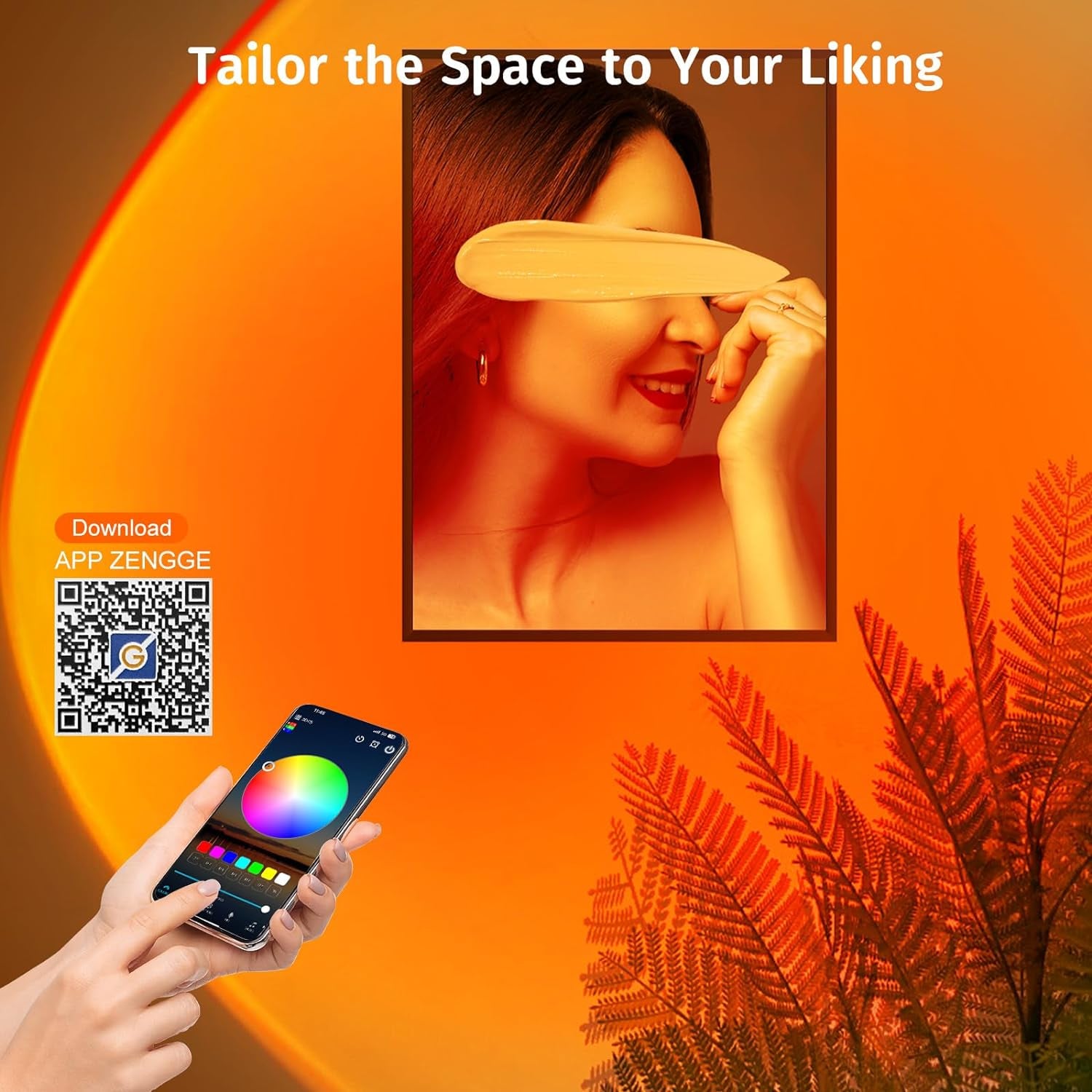 Upgraded Sunset Lamp Projector - Endless Color-Changing LED Mood Lighting