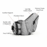 Tushbaby the Only Safety Certified Hip Seat Baby Carrier - as Seen on Shark Tank-Adjustable, Machine Washable, Ergonomic Newborn + Toddler + Child Carrier, Safe Ultra-Comfortable Waist Carrier Grey