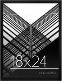 18X24 Poster Frame with Polished Plexiglass - Streamline Collection - Thin Border Picture Frame for Wall Display - Hanging Hardware Included - Black