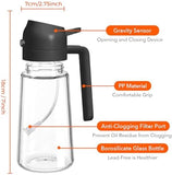 Glass Oil Sprayer and Dispenser – Refillable Cooking Spray Bottle with Portion Control