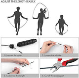 Adjustable Speed Jump Rope with Ball Bearings and Foam Handles for Home Gym Fitness