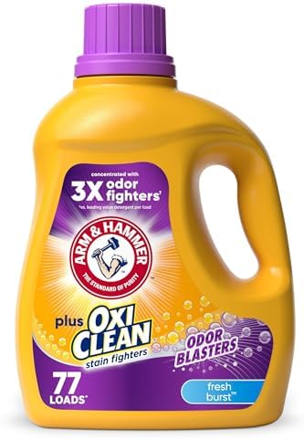 Liquid Laundry Detergent with Oxi Stain & Odor Remover – Deep Clean, Fresh Burst Scent