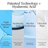 Hydrating Micellar Makeup Remover Wipes with Hyaluronic Acid for Sensitive Skin