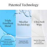 Micellar Makeup Remover Wipes for Waterproof Makeup, Gentle Daily Cleansing